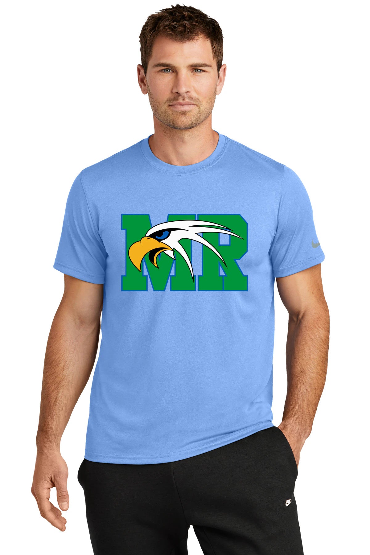 Maple River High School hockey_boys - Valor Blue Nike Swoosh Sleeve rLegend Tee NKDX8730