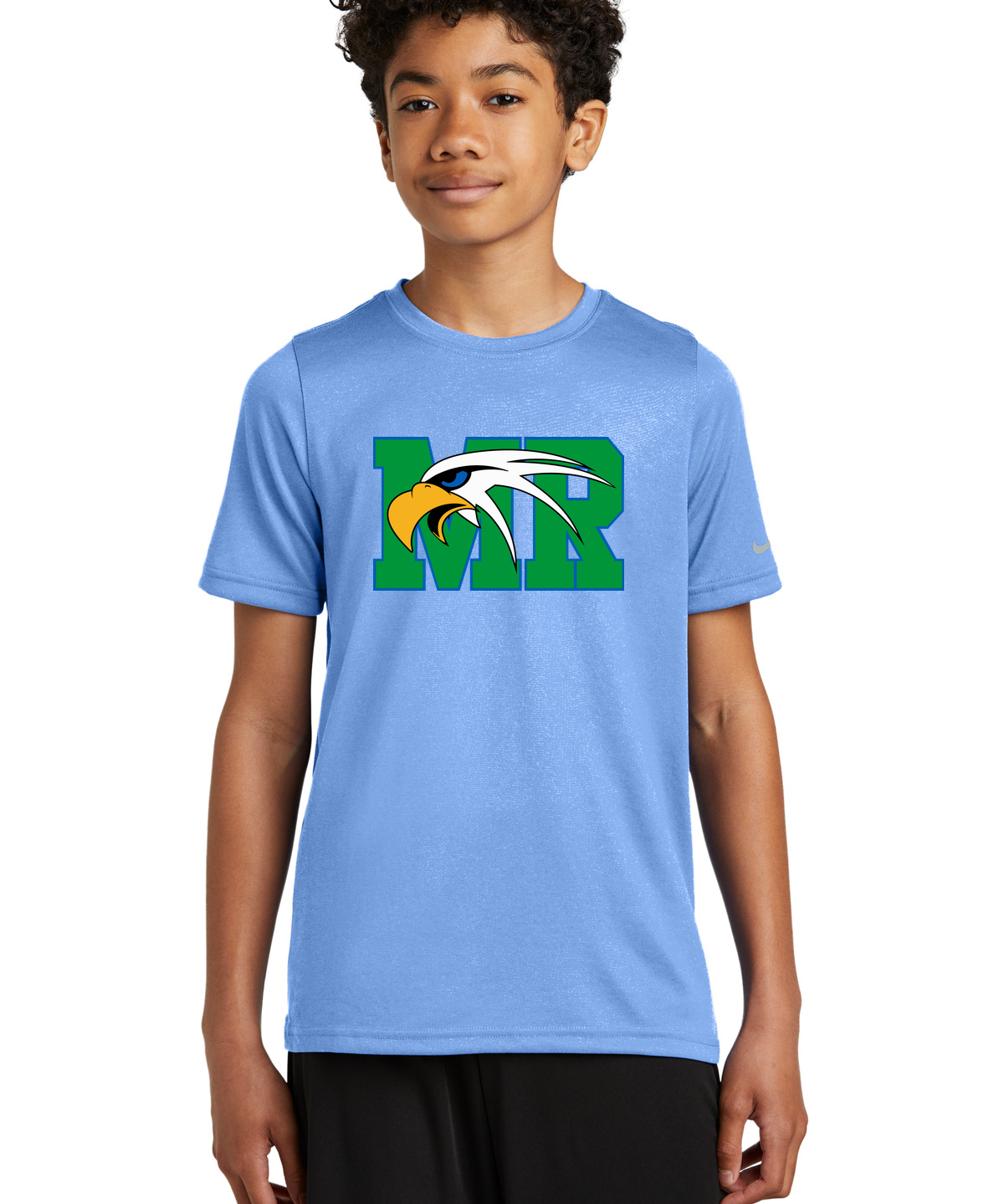 Maple River High School hockey_boys - Valor Blue Nike Youth Swoosh Sleeve rLegend Tee NKDX8787