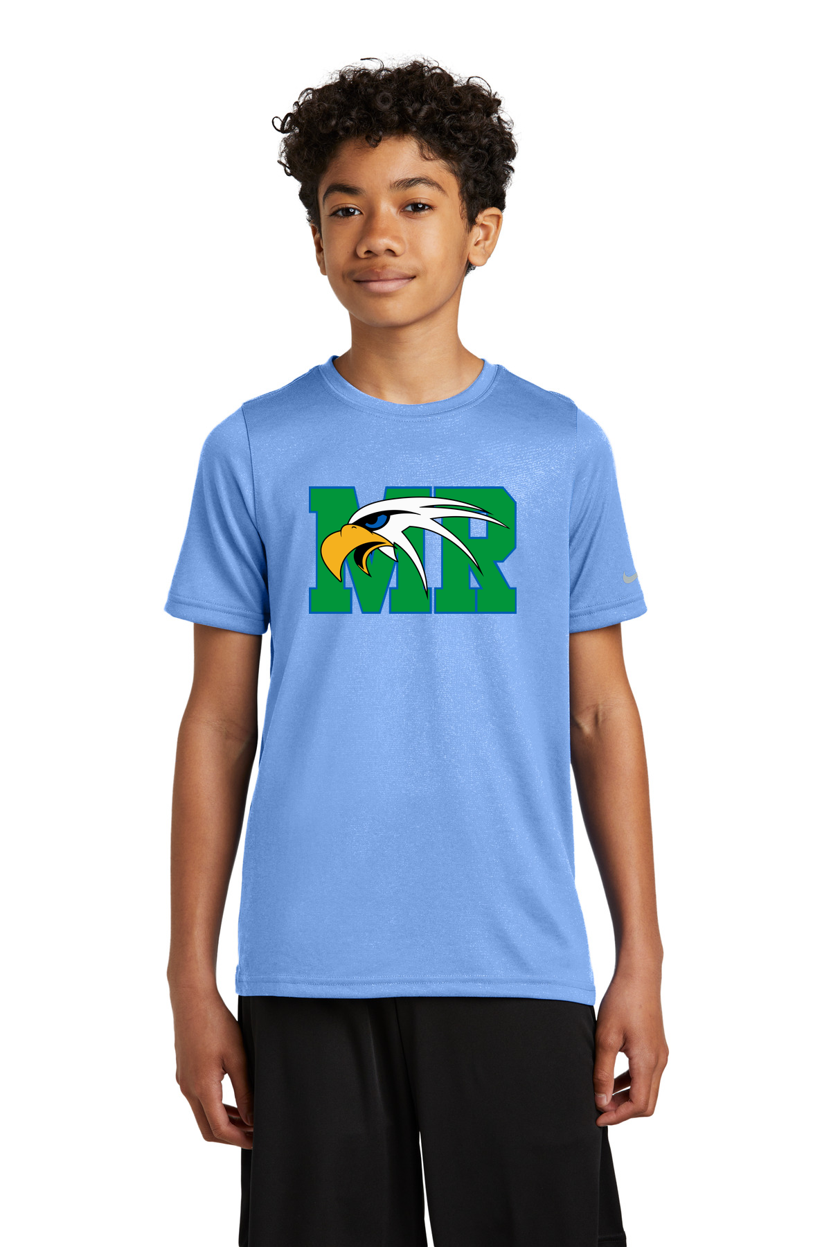 Maple River High School hockey_boys - Valor Blue Nike Youth Swoosh Sleeve rLegend Tee NKDX8787