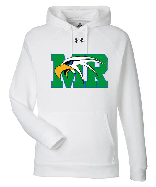 Maple River High School hockey_boys - White/ Black Men's Rival Fleece Hooded Sweatshirt