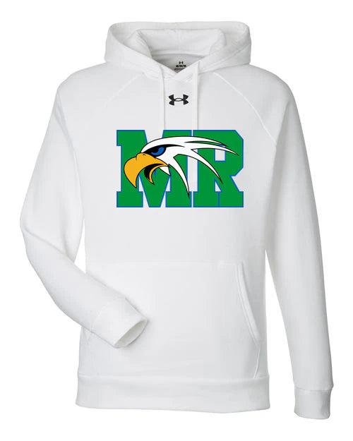 Maple River High School hockey_boys - White/ Black Men's Rival Fleece Hooded Sweatshirt