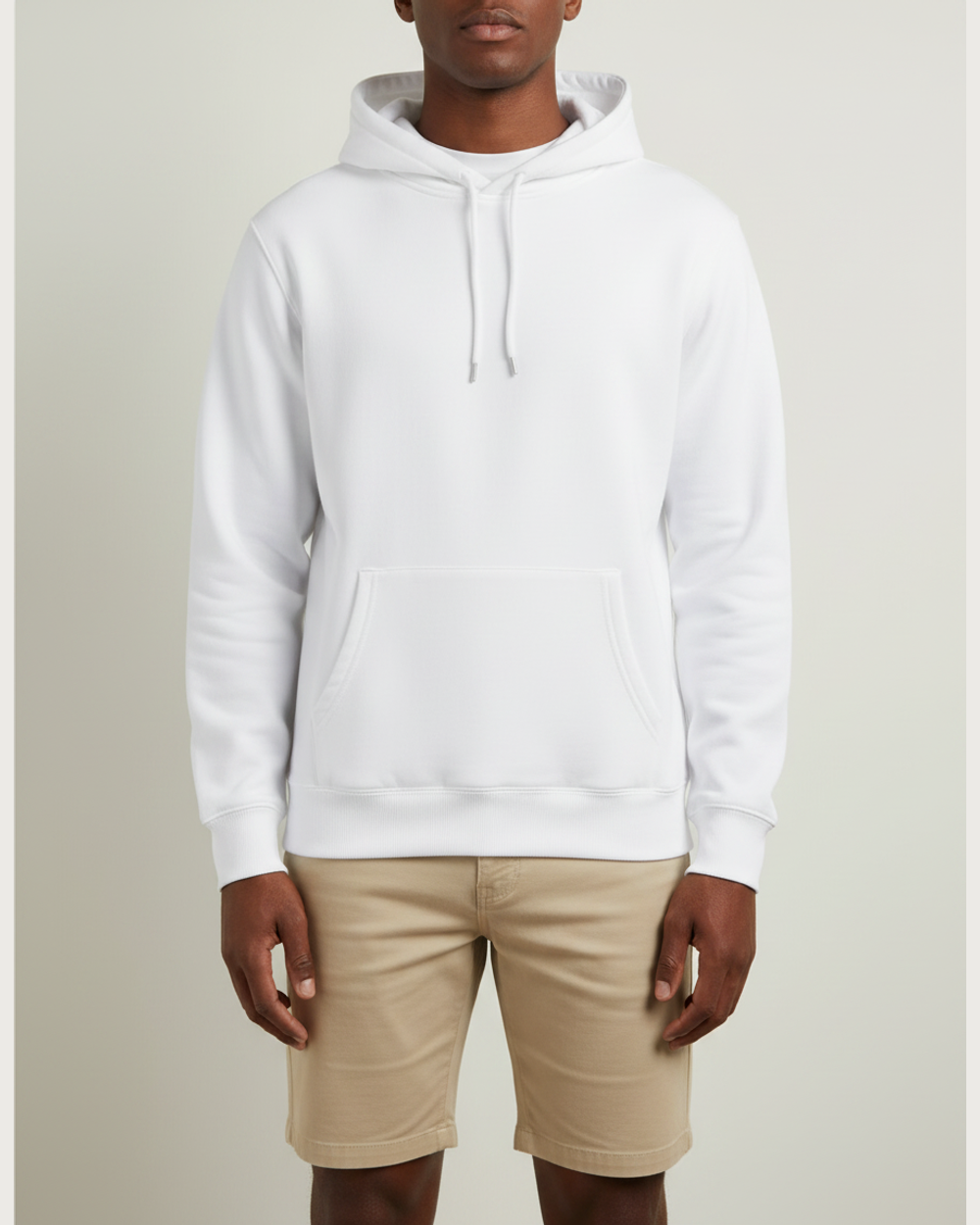 Corona Senior High School Cheer - White Hoodie Value - Full Front (model)