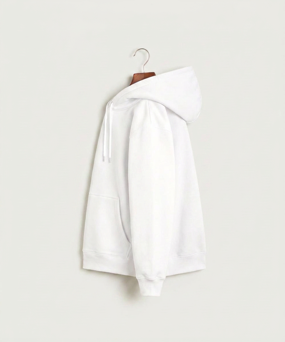 Rock Ridge High School Football (Boys) - White Hoodie Value - Left Chest (side)