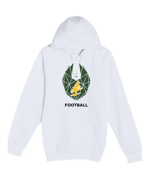 DC Everest Middle School Football — example store - White Hoodie Value - Full Front