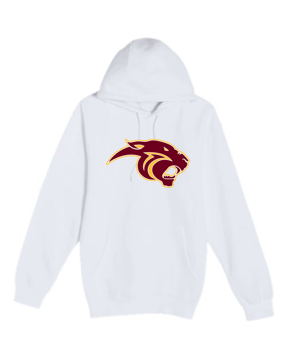 Pine Island Football - White Hoodie Value - Full Front