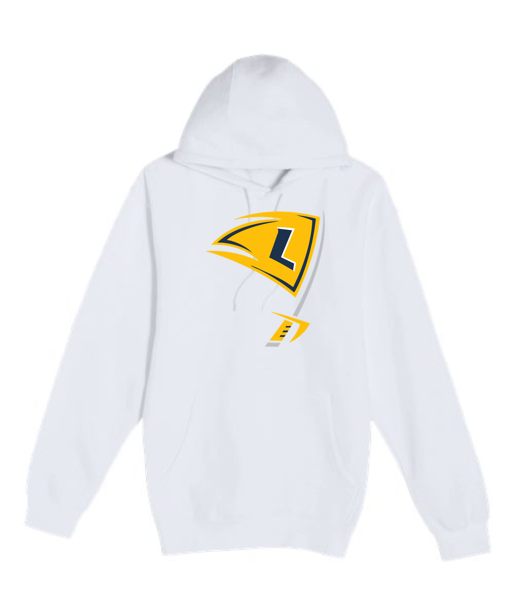 Howard Lake-Waverly-Winsted Football - White Hoodie Value - Full Front