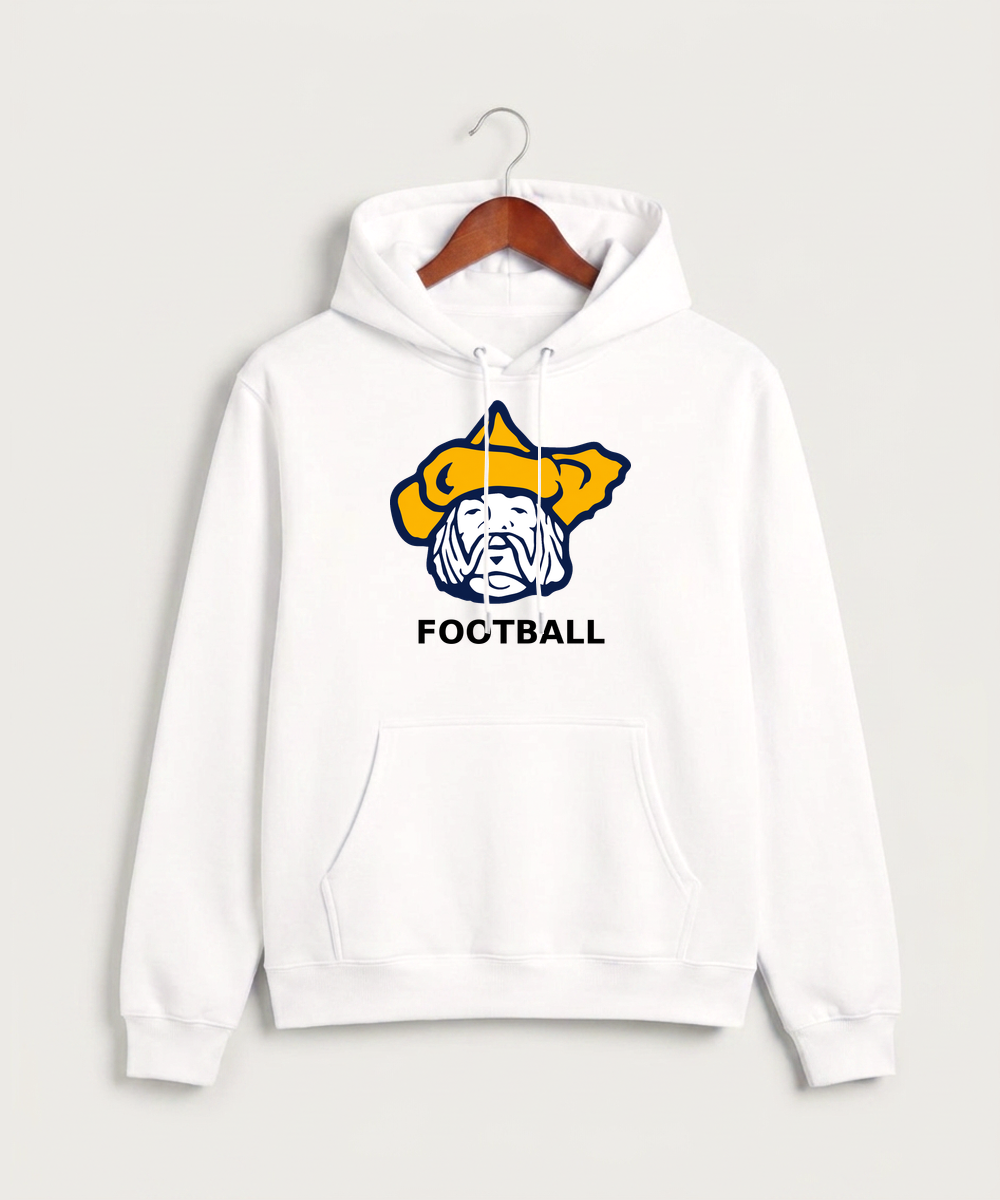 Polo HS Football general - White Hoodie Value - Full Front