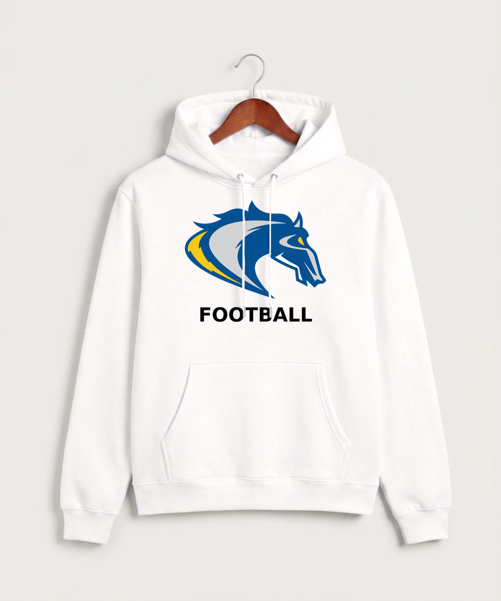 Riverside High School Football general - White Hoodie Value - Full Front