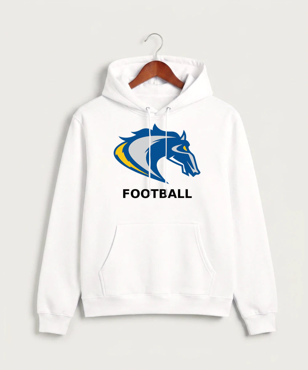 Riverside High School Football general - White Hoodie Value - Full Front