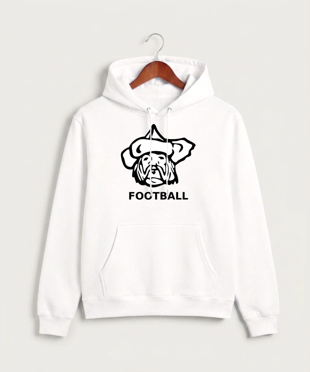 Polo HS Football general - White Hoodie Value - Full Front