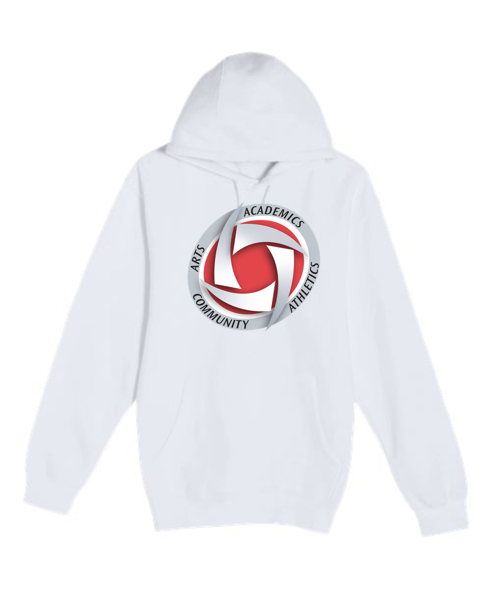 Houston Volleyball - White Hoodie Value - Full Front