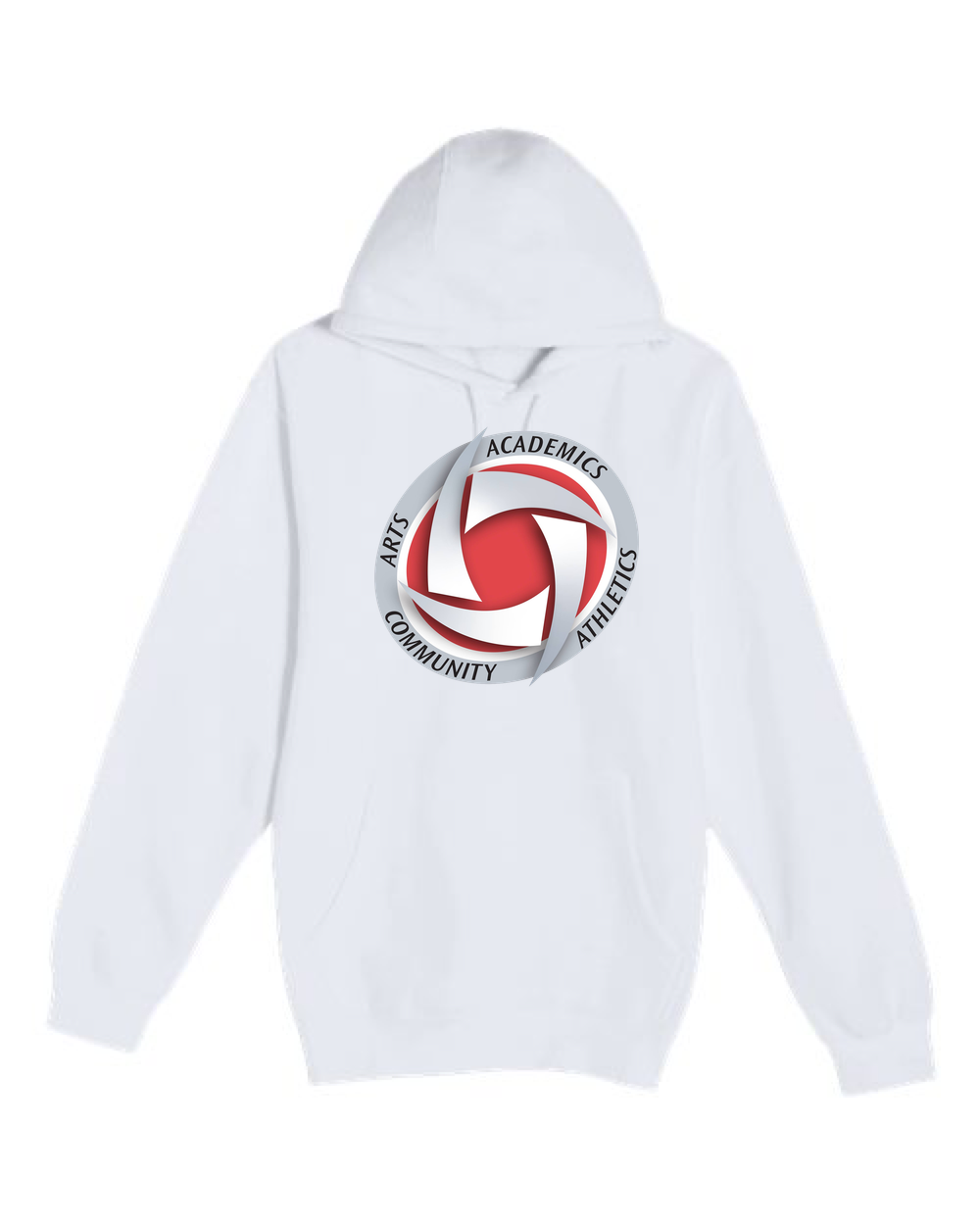 Houston Volleyball - White Hoodie Value - Full Front