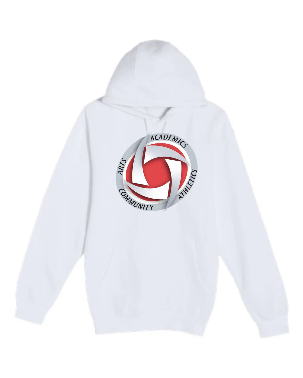 Houston Volleyball - White Hoodie Value - Full Front