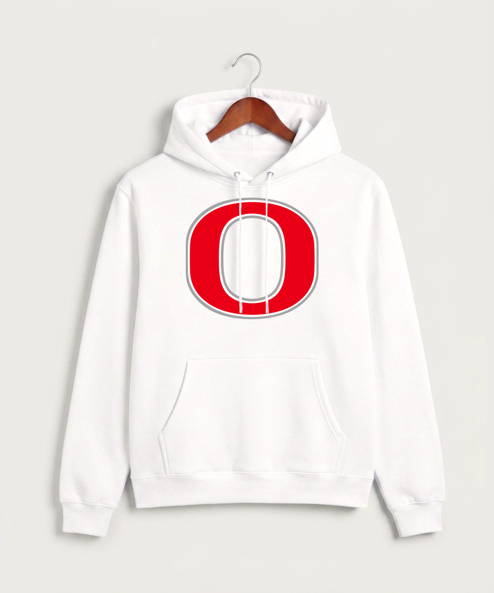 Osakis High School Athletics Coed - White Hoodie Value - Full Front