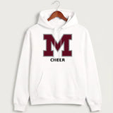 Moline Cheer general - White Hoodie Value - Full Front