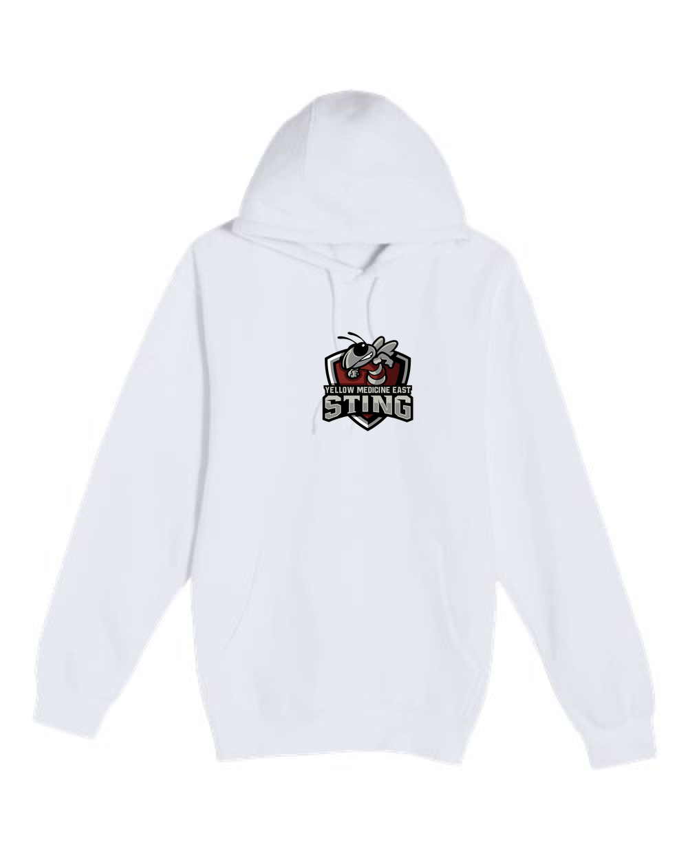 Yellow Medicine East Athletics - White Hoodie Value - Full Front