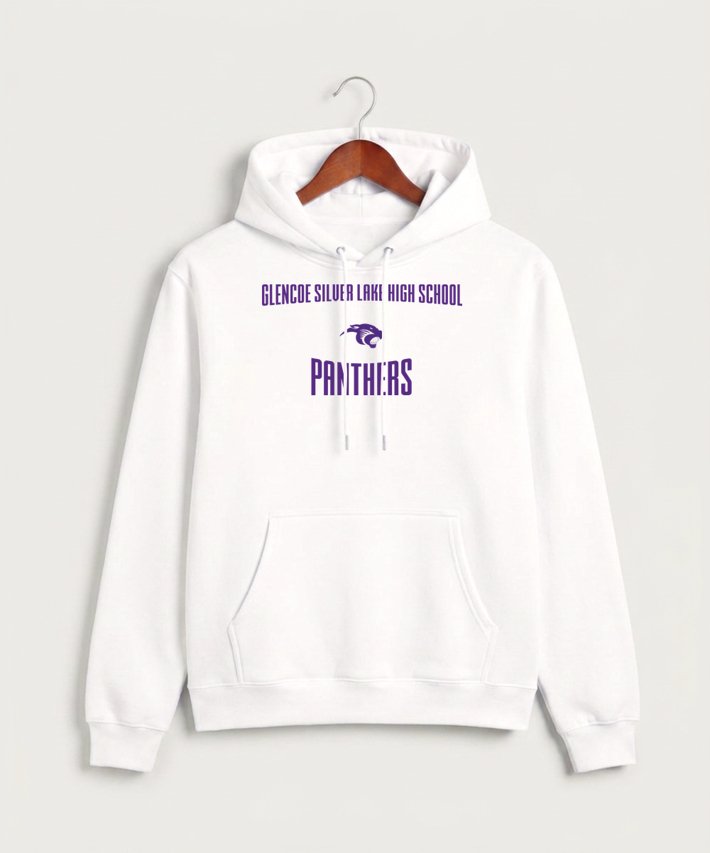 Glencoe Silver Lake High School Athletics - White Hoodie Value - Full Front