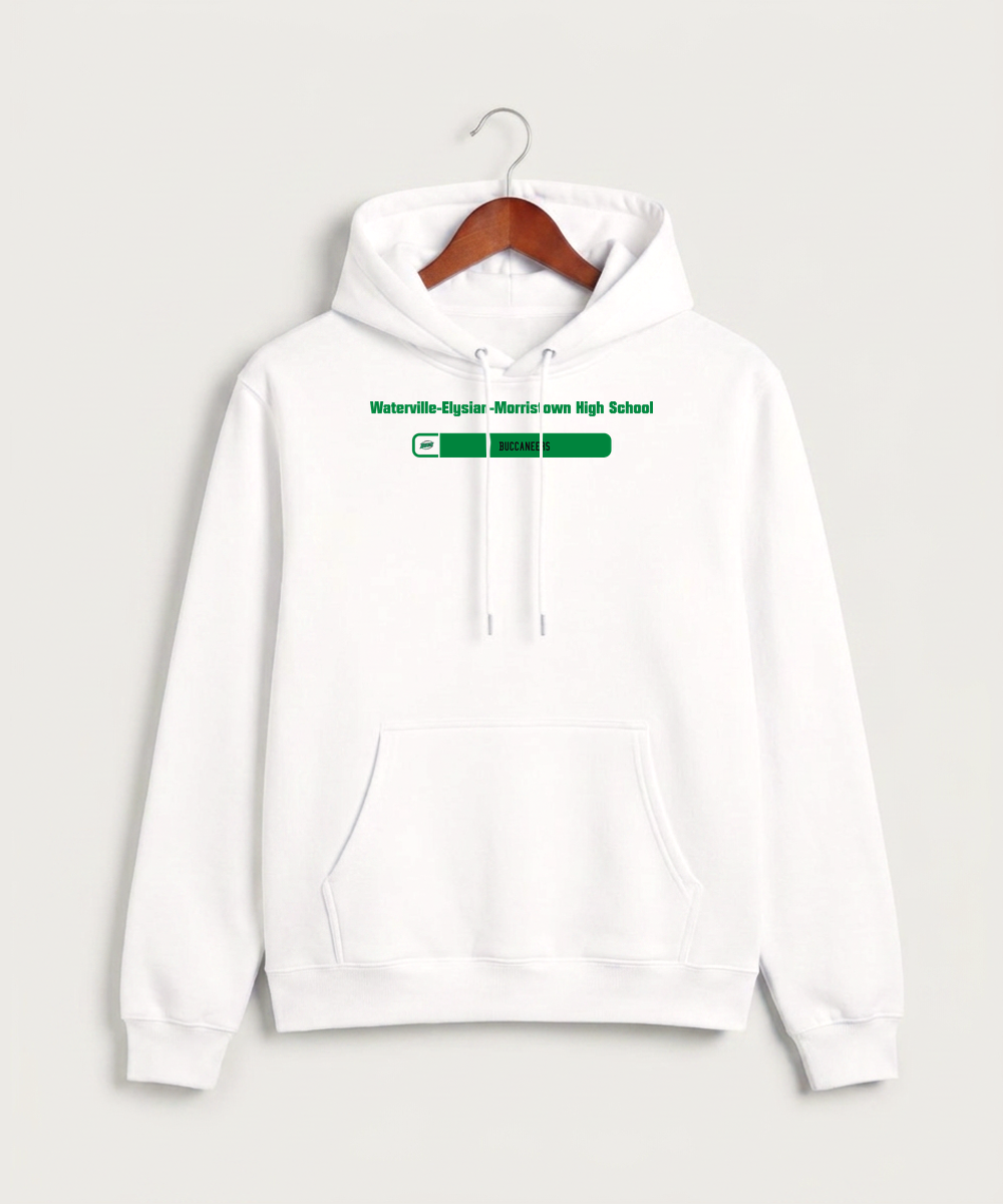 Waterville-Elysian-Morristown High School Football (Boys) - White Hoodie Value - Full Front
