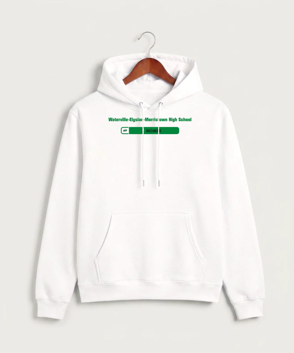 Waterville-Elysian-Morristown High School Football (Boys) - White Hoodie Value - Full Front