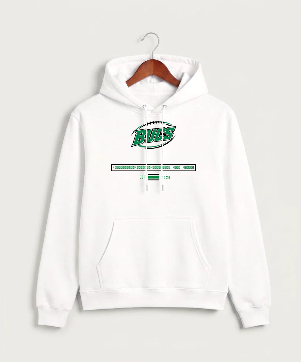 Waterville-Elysian-Morristown High School Football (Boys) - White Hoodie Value - Full Front