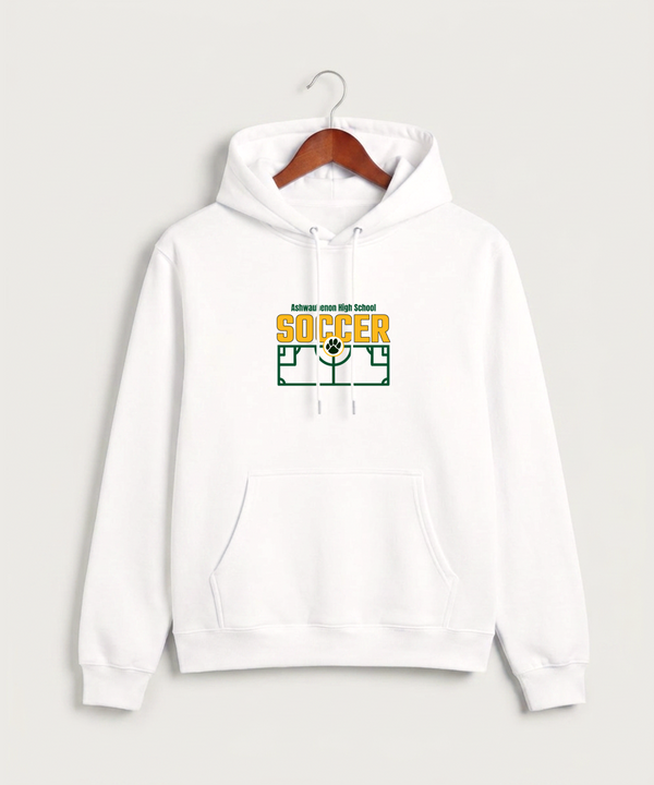 Ashwaubenon High School Soccer (Boys) - White Hoodie Value - Full Front