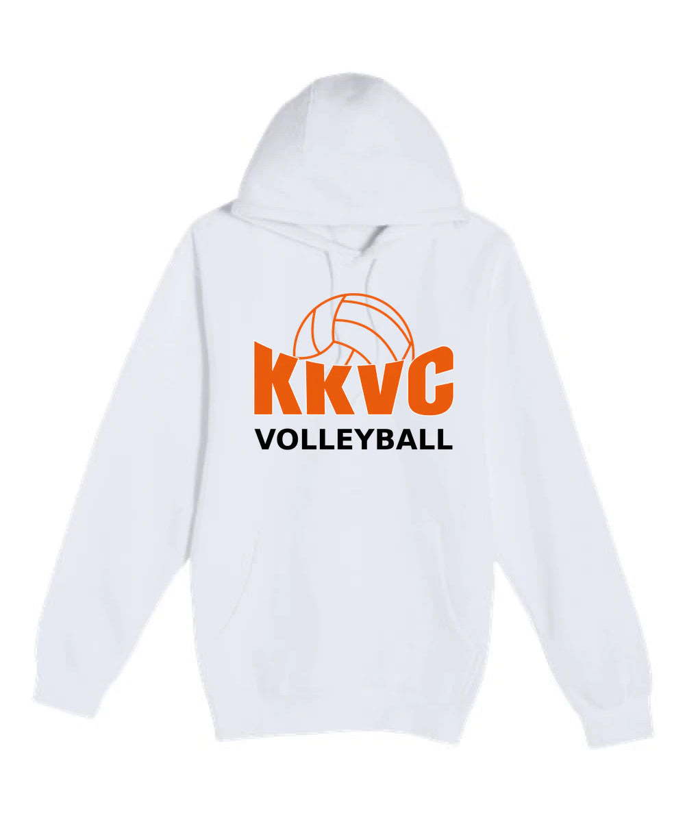 KVCC Volleyball - White Hoodie Value - Full Front