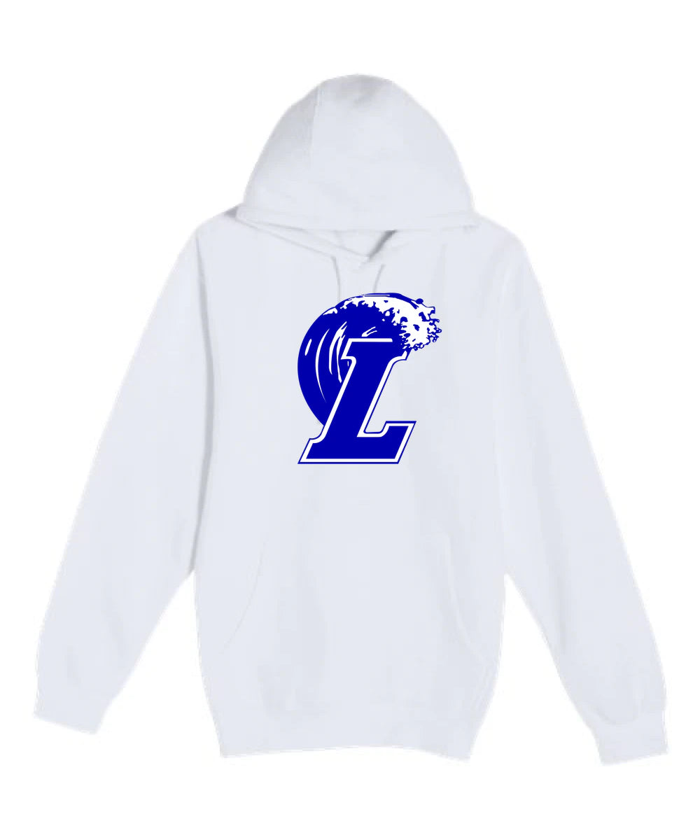 Lakeview Football - White Hoodie Value - Full Front