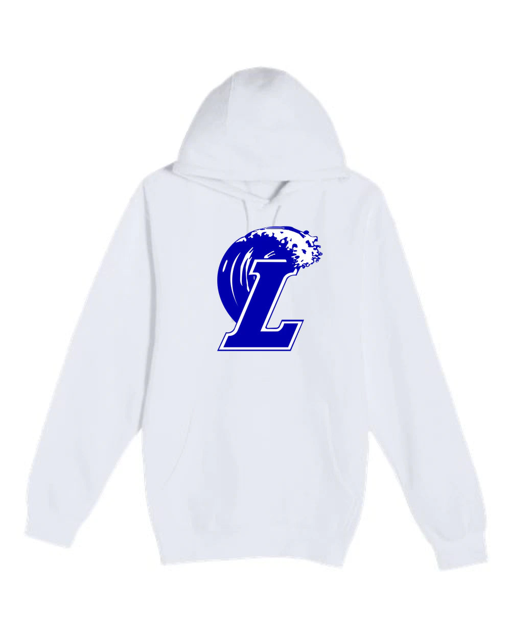 Lakeview Football - White Hoodie Value - Full Front