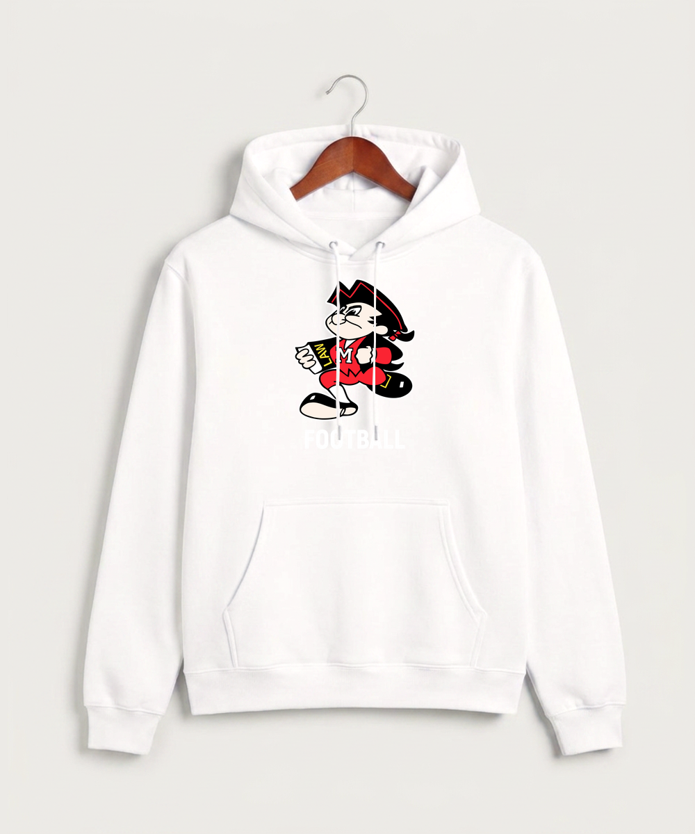 John Marshall High School Basketball (Boys) - White Hoodie Value - Full Front