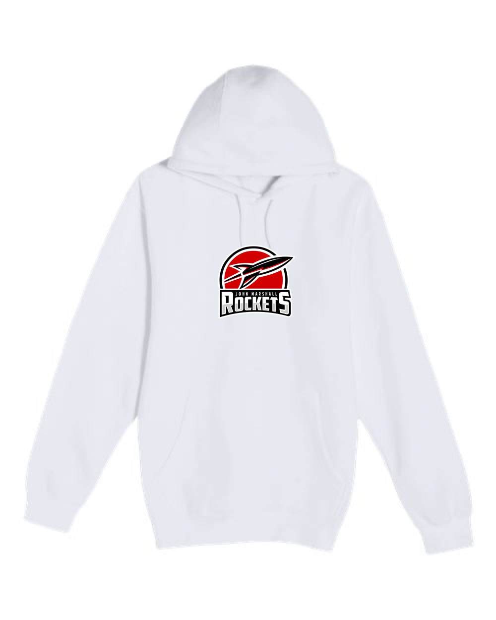 John Marshall Swim Dive - White Hoodie Value - Full Front