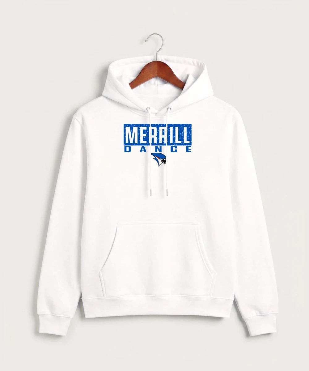 Merrill Dance and Cheer - White Hoodie Value - Full Front