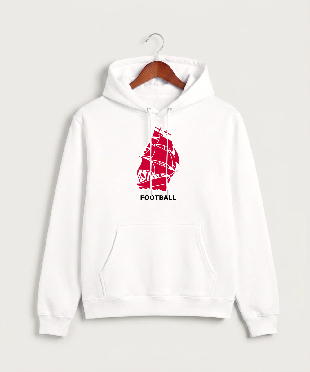 Amboy Football general - White Hoodie Value - Full Front