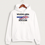 Wilson Area School Soccer Soccer - White Hoodie Value - Full Front