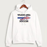 Wilson Area School Soccer Soccer - White Hoodie Value - Full Front
