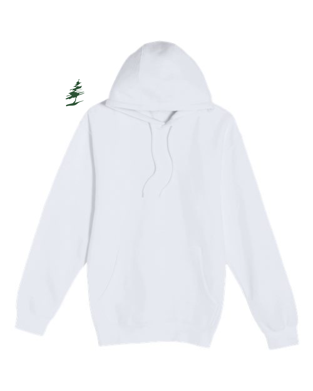 DC Everest Middle School Football — example store - White Hoodie Value - Full Front