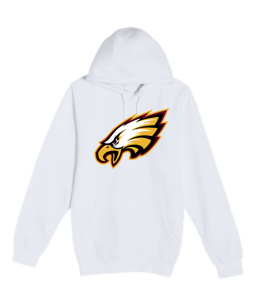 Dover-Eyota Football - White Hoodie Value - Full Front