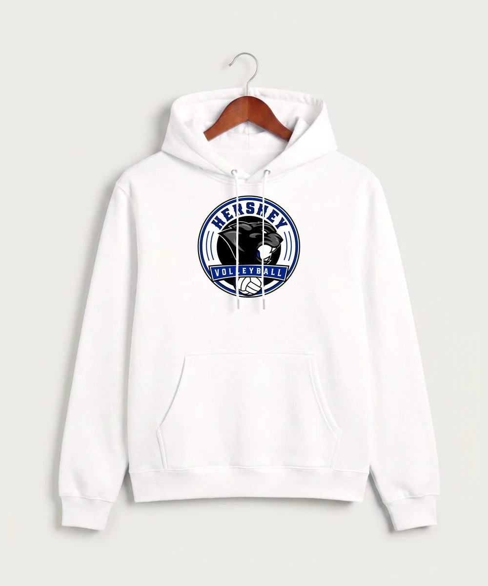 Hershey High School Volleyball Team Store - White Hoodie Value - Full Front