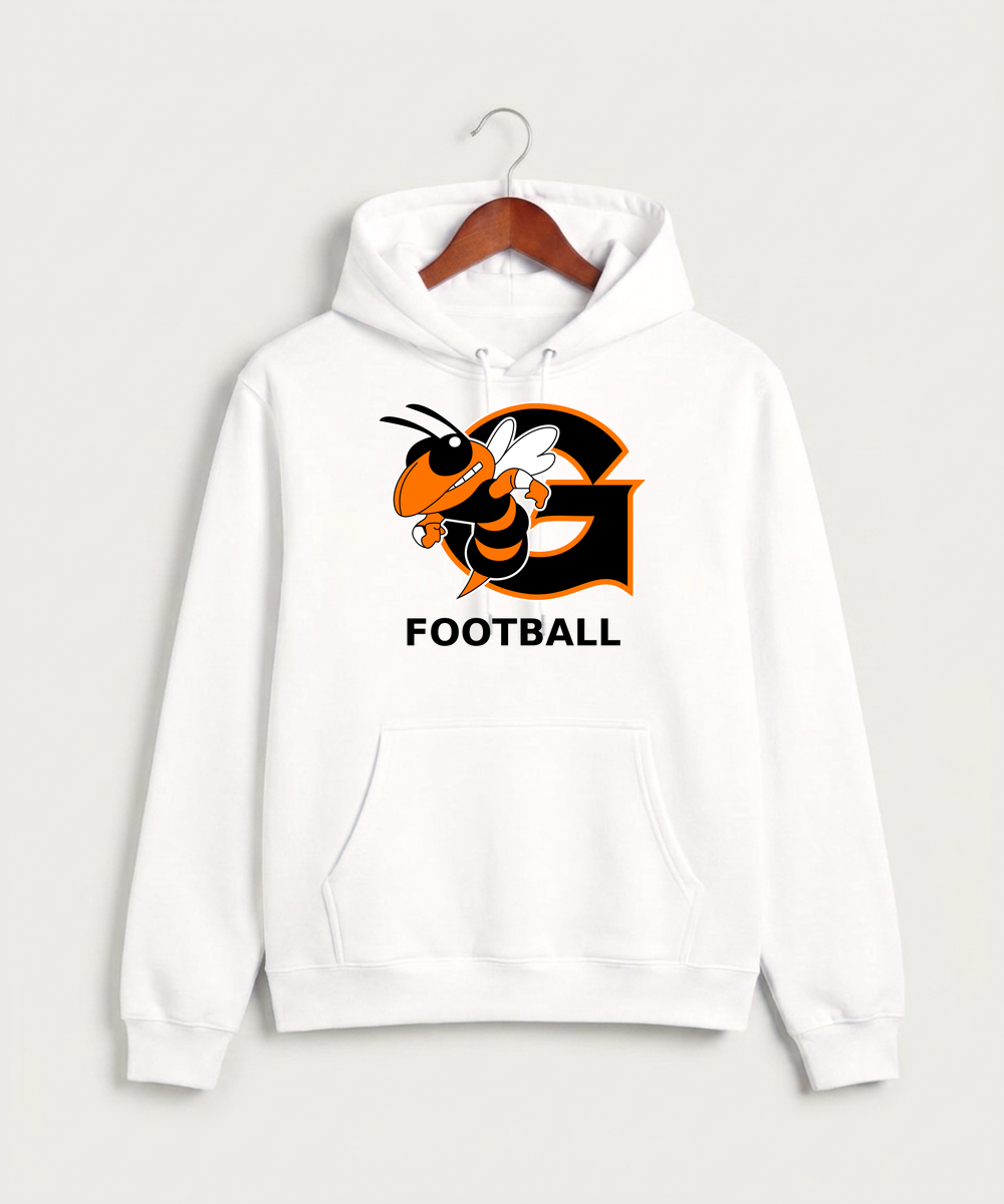 Giltner High School Football - White Hoodie Value - Full Front