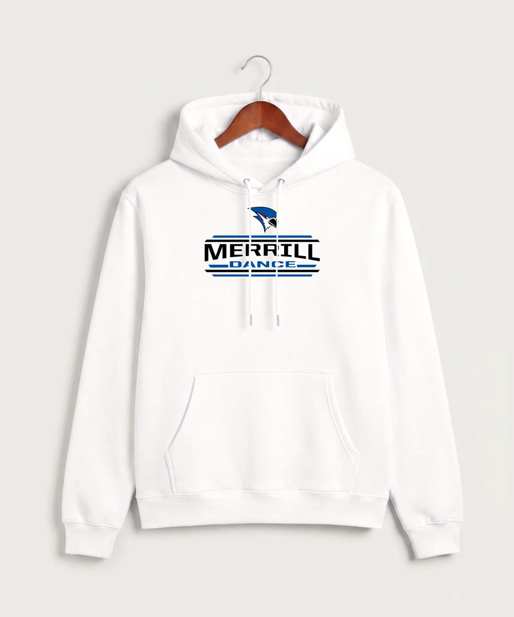 Merrill Dance and Cheer - White Hoodie Value - Full Front