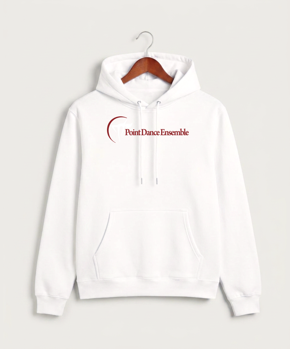 Point Dance Ensemble Dance - White Hoodie Value - Full Front