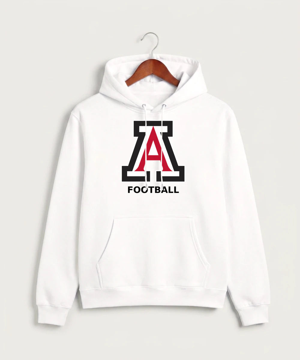 Amboy Football general - White Hoodie Value - Full Front