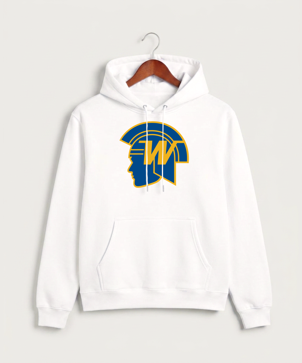 Wayzata High School Football (Boys) - White Hoodie Value - Full Front