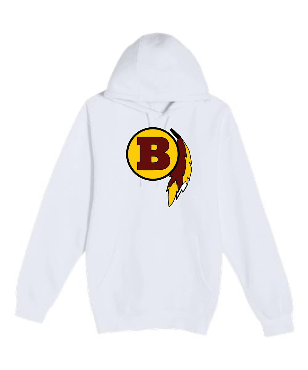 Benson Football - White Hoodie Value - Full Front