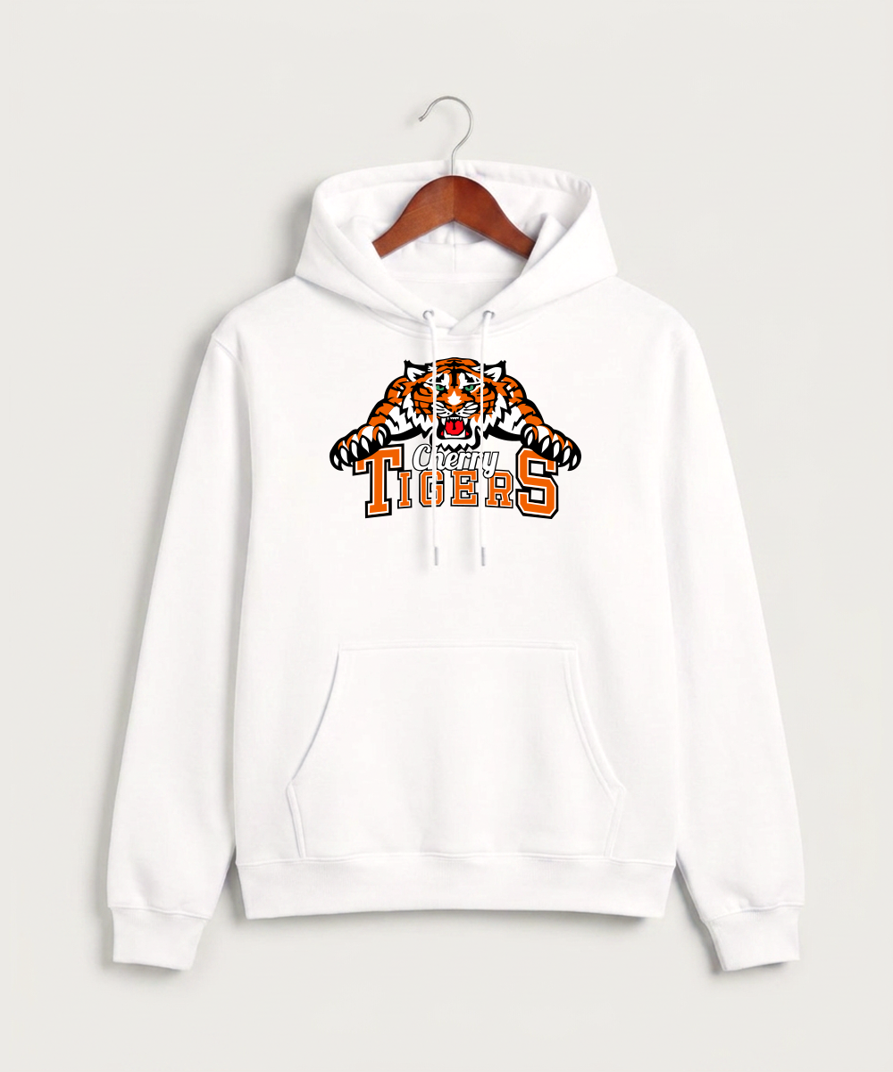 Cherry High School Athletics Coed - White Hoodie Value - Full Front