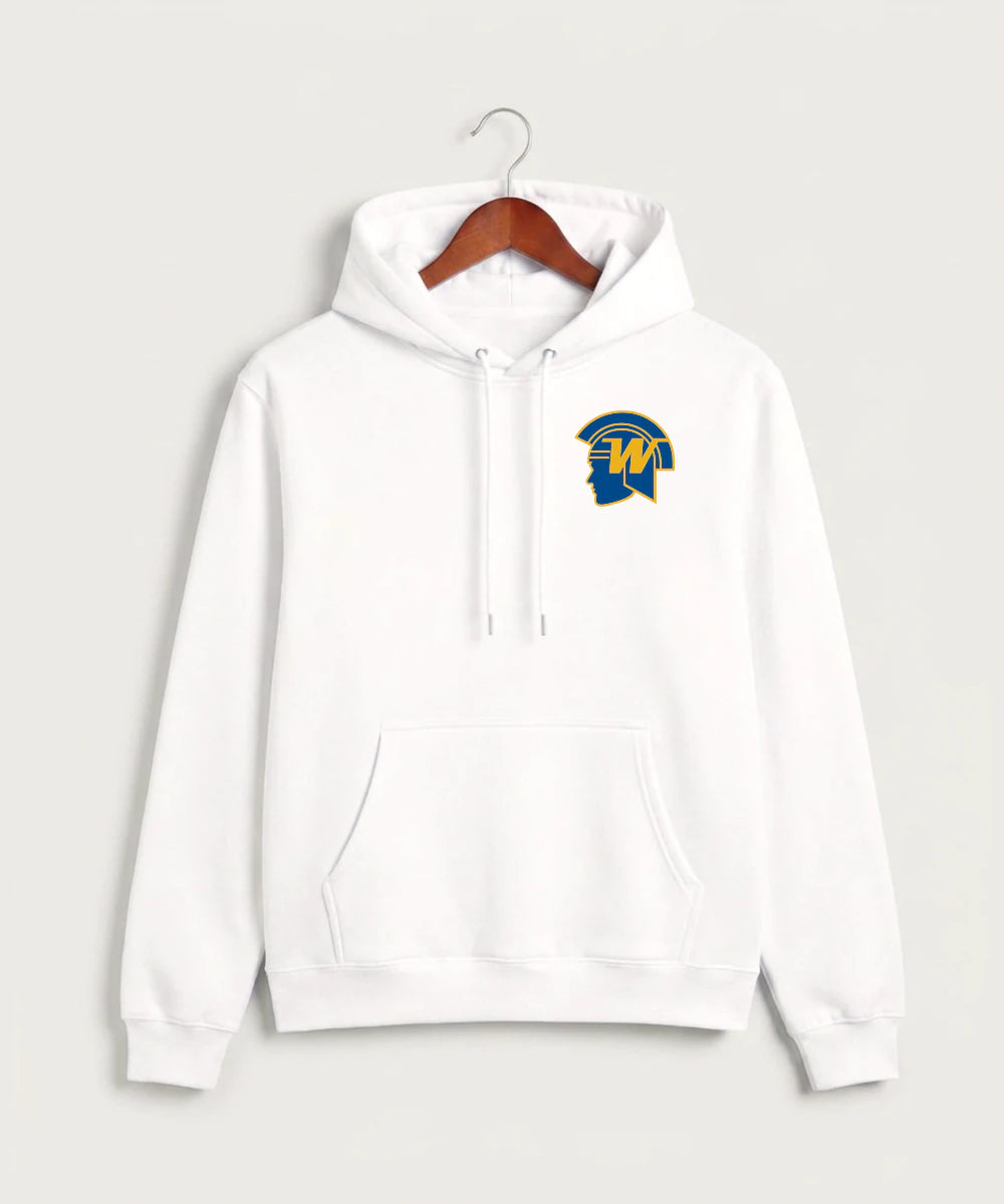 Wayzata High School Football (Boys) - White Hoodie Value - Left Chest