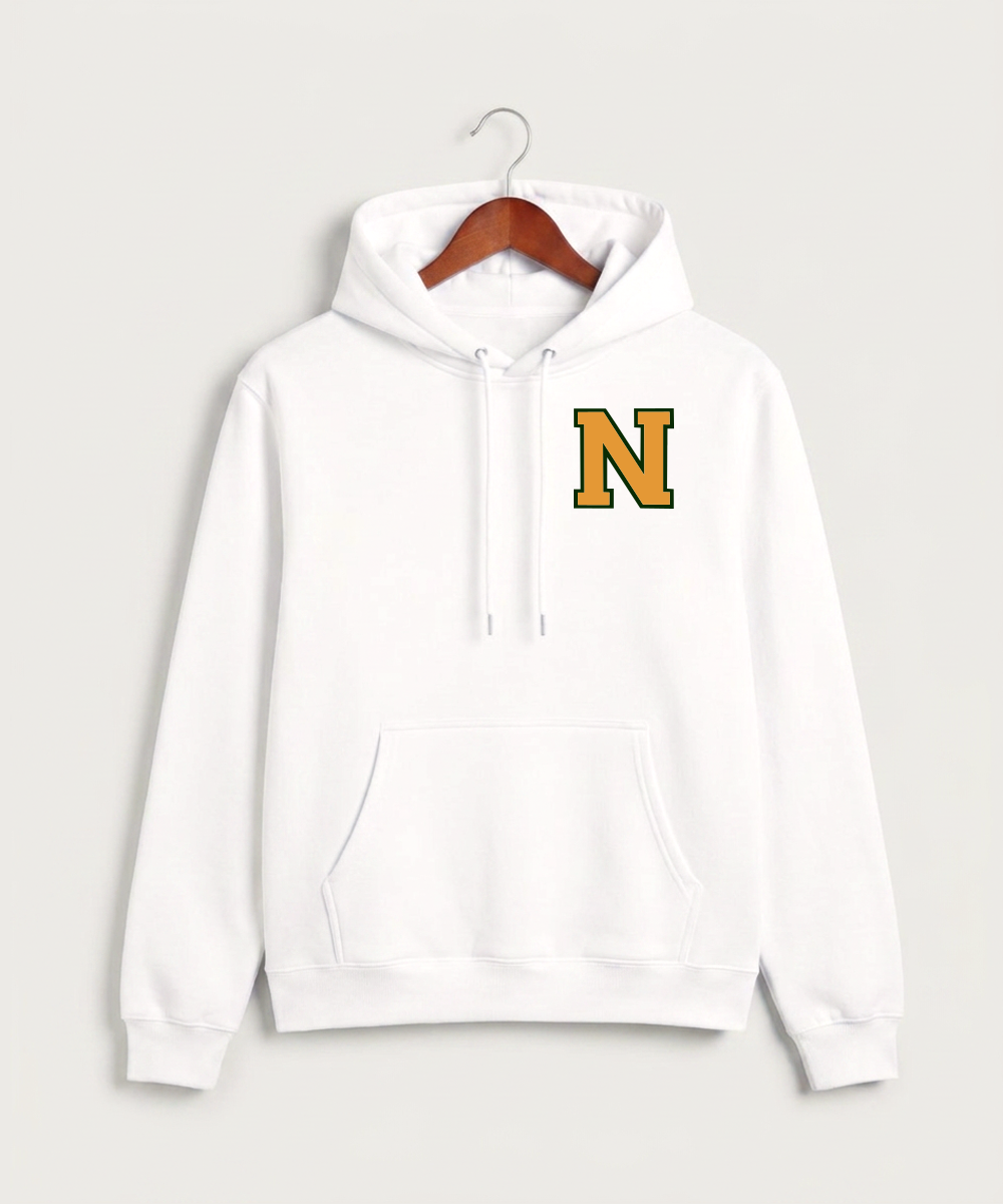 Nevis High School Volleyball (Girls) - White Hoodie Value - Left Chest