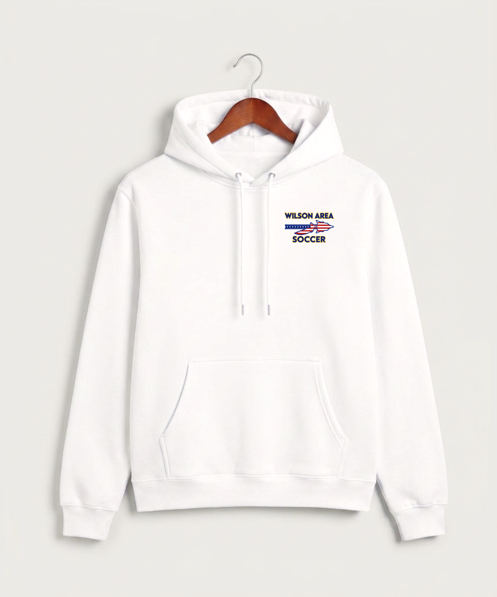 Wilson Area School Soccer Soccer - White Hoodie Value - Left Chest