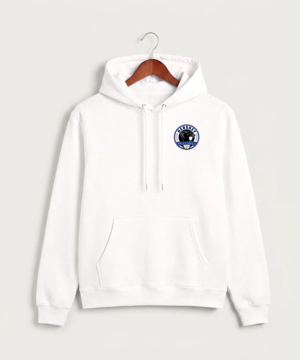 Hershey High School Volleyball Team Store - White Hoodie Value - Left Chest