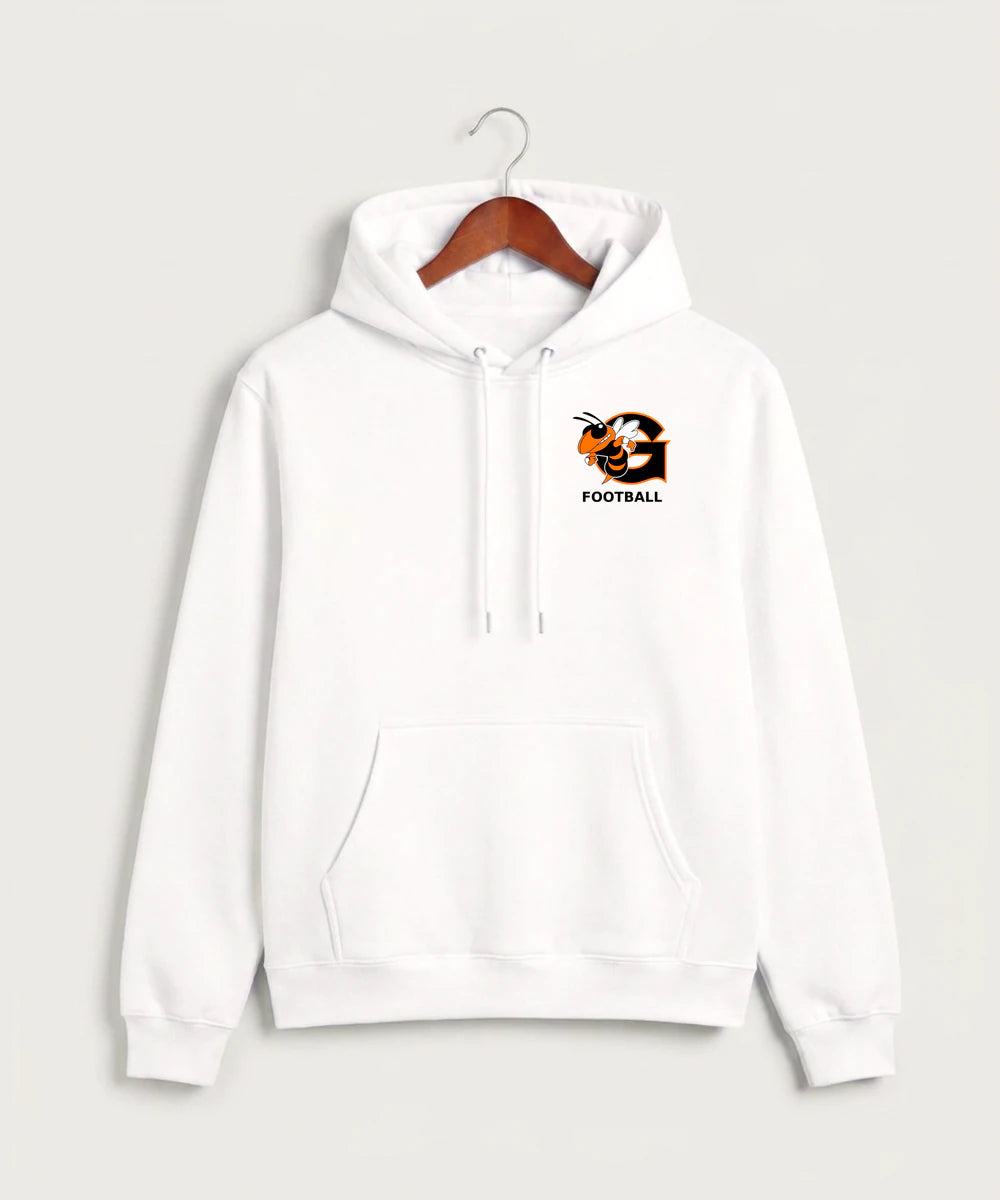 Giltner High School Football - White Hoodie Value - Left Chest