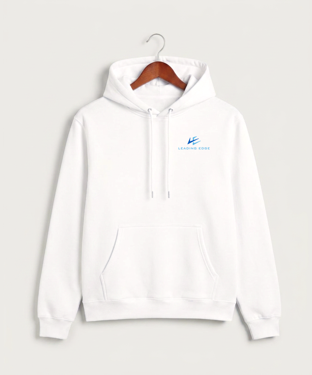 Leading Edge Team Store - White Hoodie Value - Left Chest